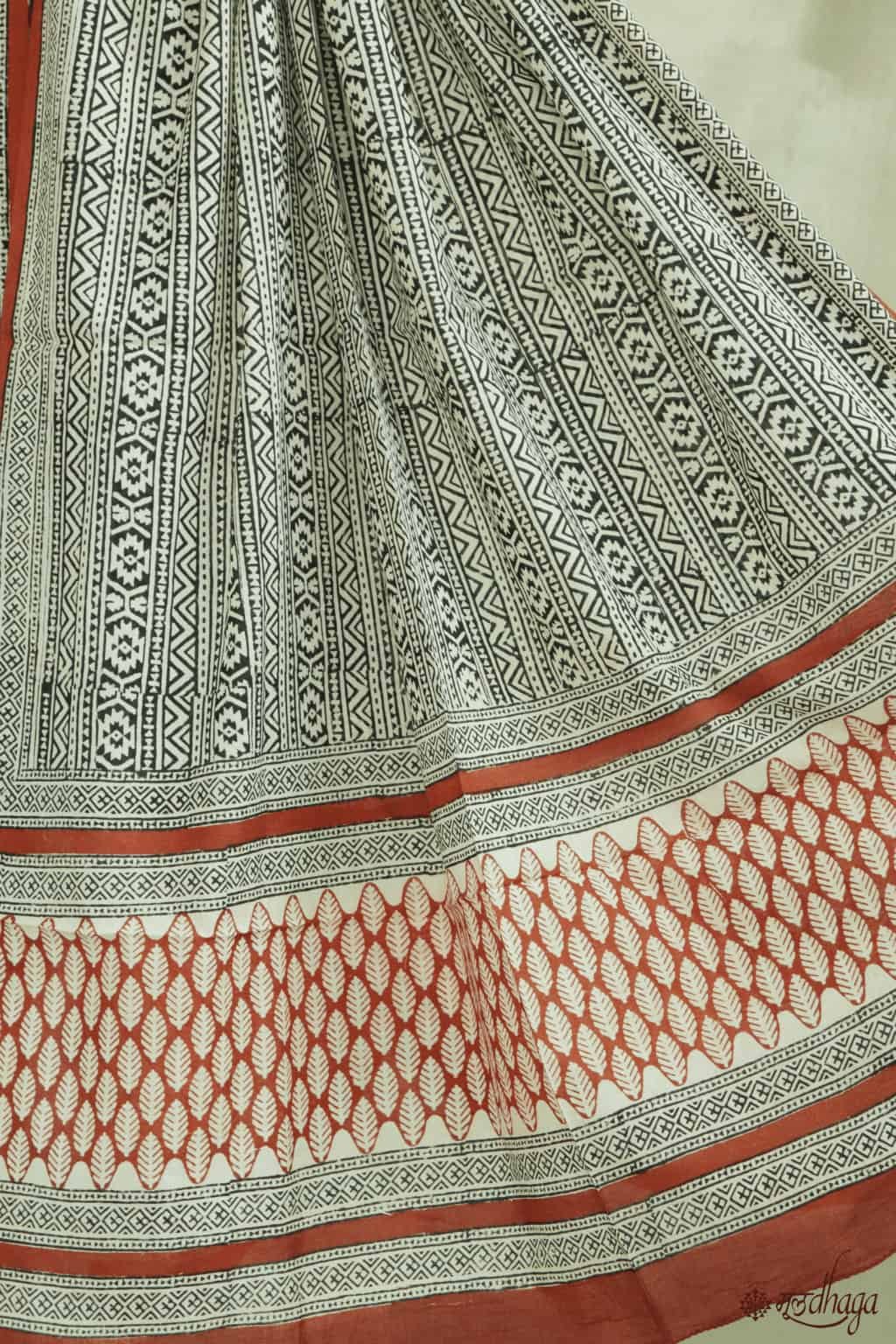 Maroon - Block Print Cotton Bagru Night Suit Set 10
