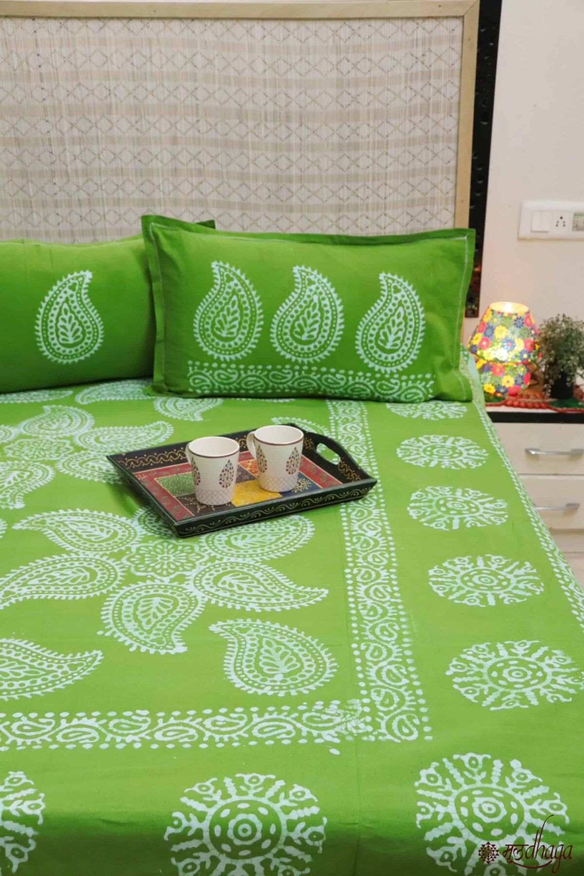 Batik Hand Block Printed Double Bedsheet