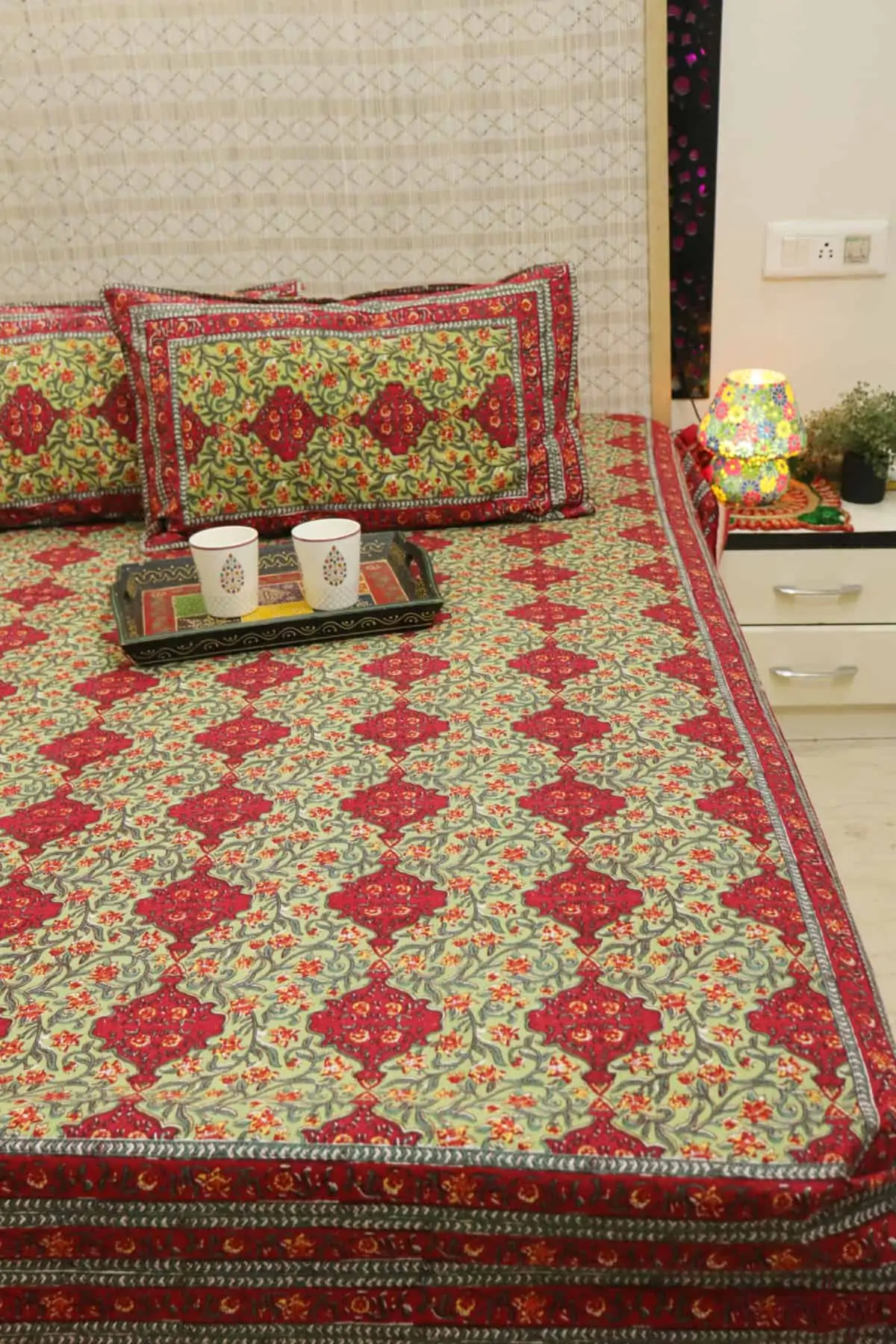 Hand Block Printed Pure Cotton Double Bedsheet