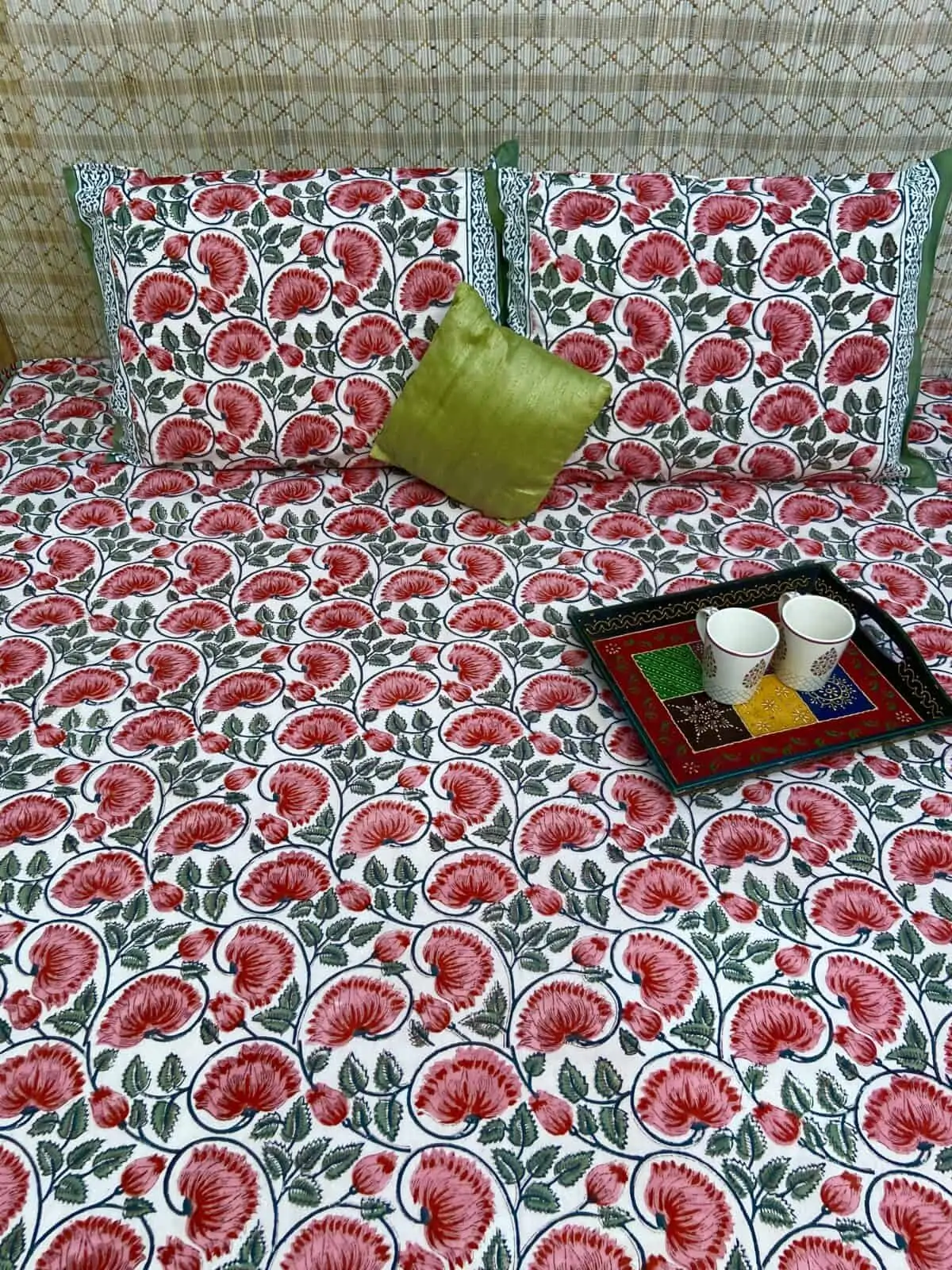 Sanganeri Handblock Printed Double Bedsheet 4e scaled