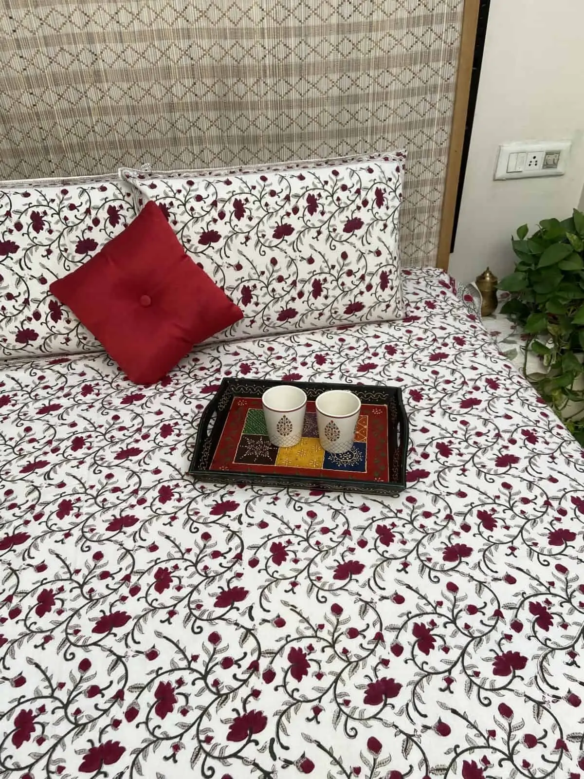 Sanganeri Handblock Printed Double Bedsheet 5a scaled