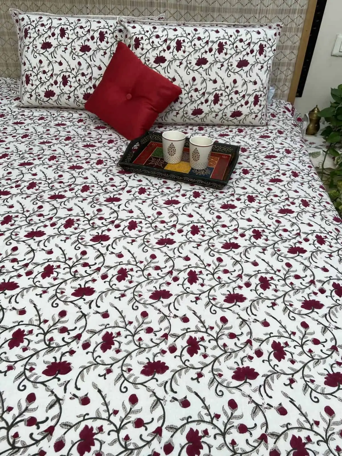 Sanganeri Handblock Printed Double Bedsheet 5e scaled