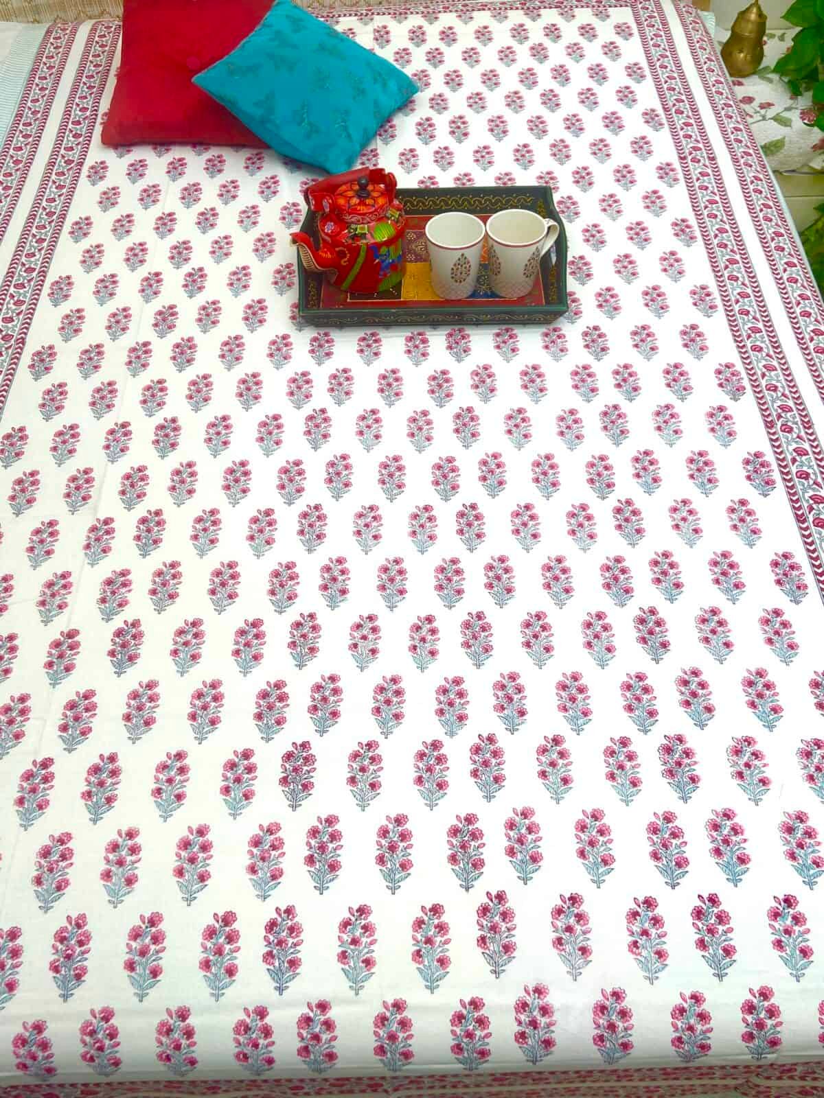 Sanganeri Handblock Printed Single Bedsheet 12b scaled