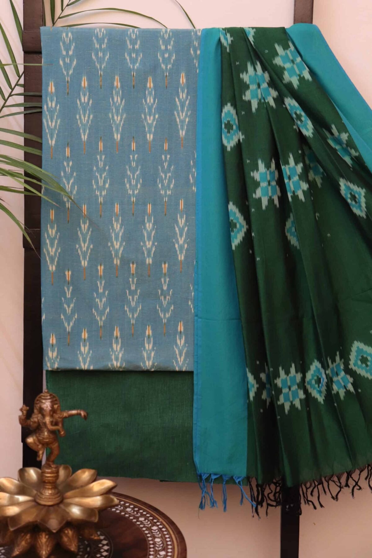 Ikat Handwoven Mercerised Cotton Suit