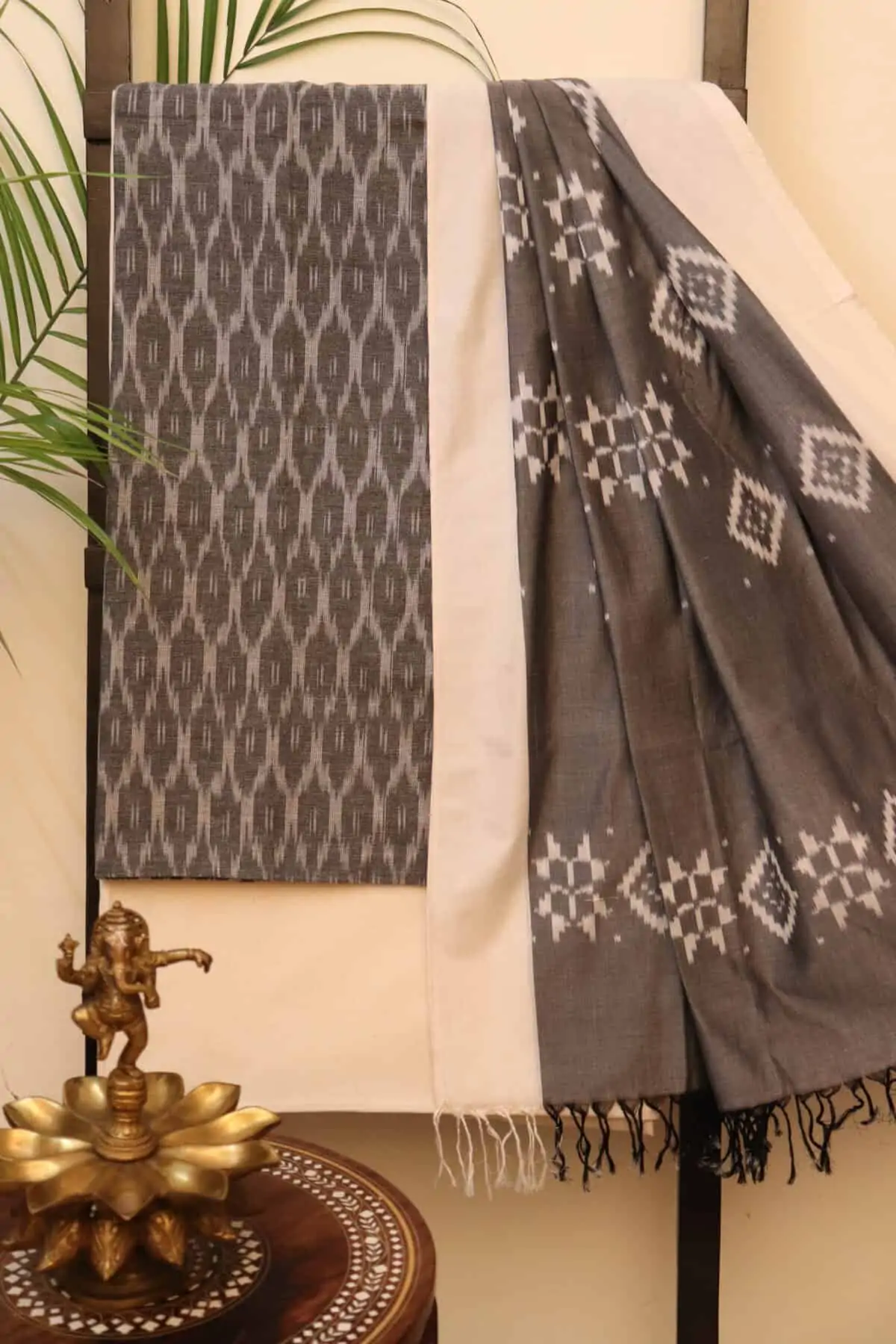 Ikat Handwoven Mercerised Cotton Suit