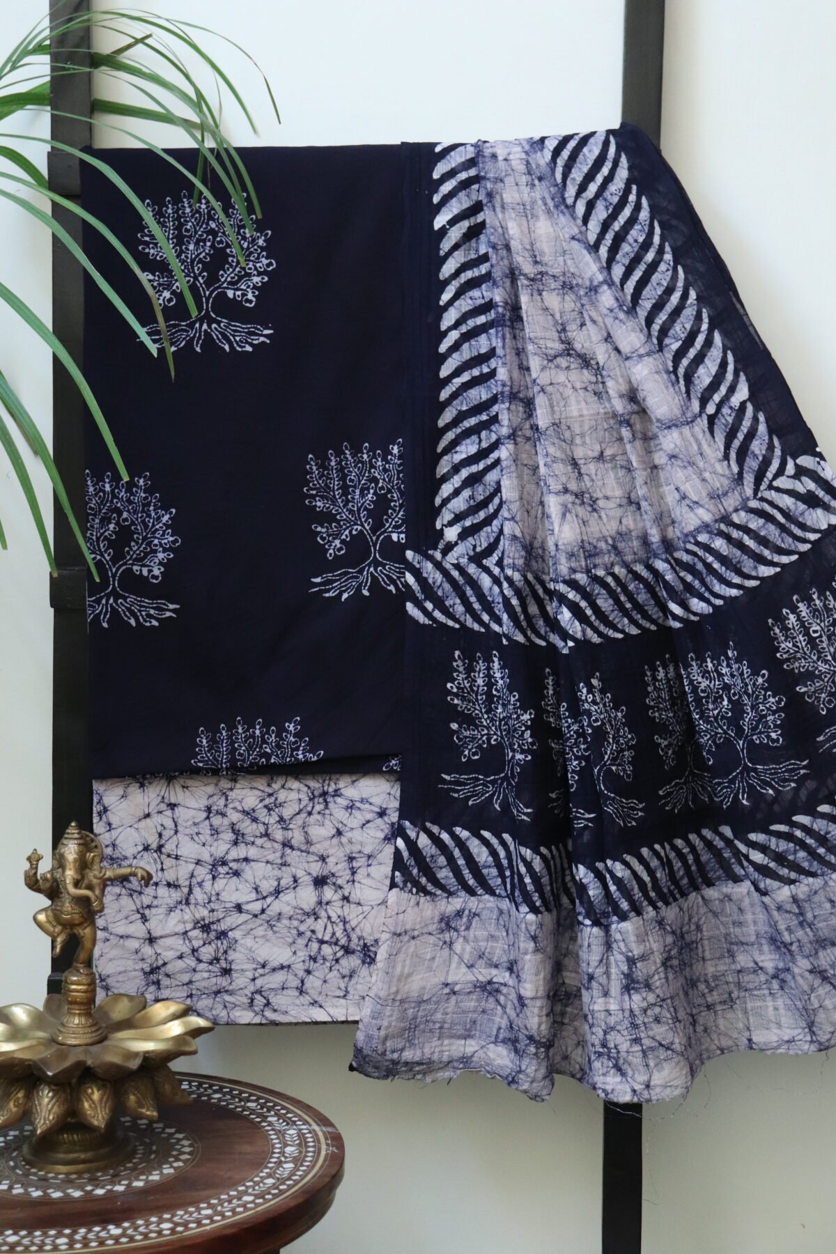 Batik Hand Block Printed Cotton 3 Piece Suit Set