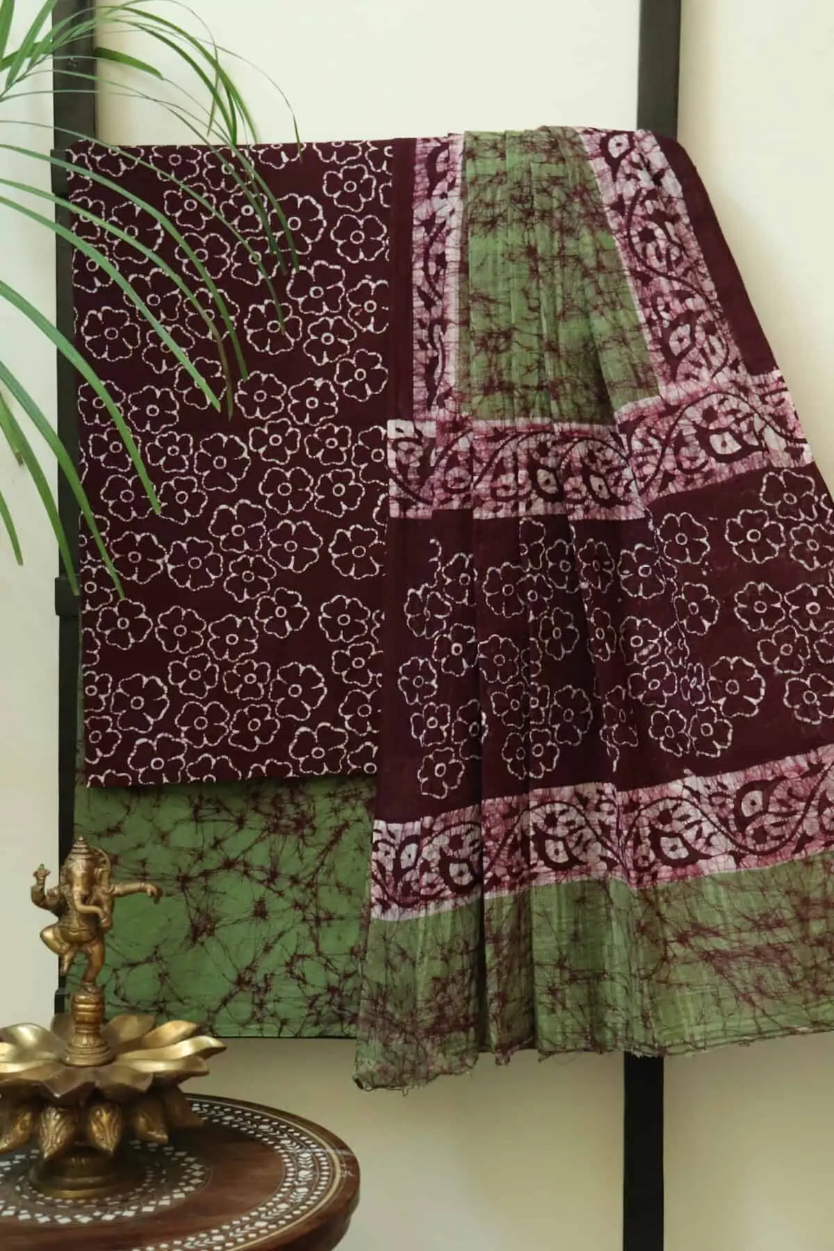 Batik Hand Block Printed Cotton 3 Piece Suit Set
